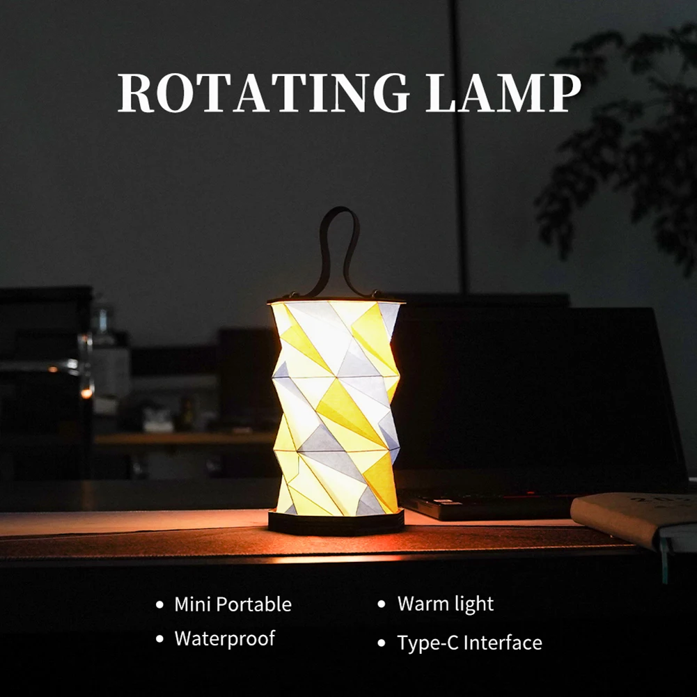 

Wooden Folding Paper Lanterns 10-80LM Portable Atmosphere Light 700mAh Stepless Dimming Type-C Rechargeable for Camping Picnic
