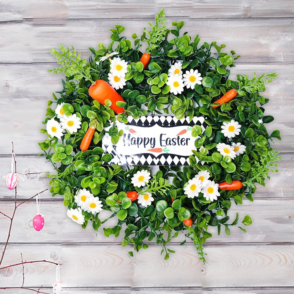 

Пасхальная гирлянда реквизит прочная висячая атмосфера Декоративная гирлянда имитация кулоны венок многоразовые вечерние декор для двери...