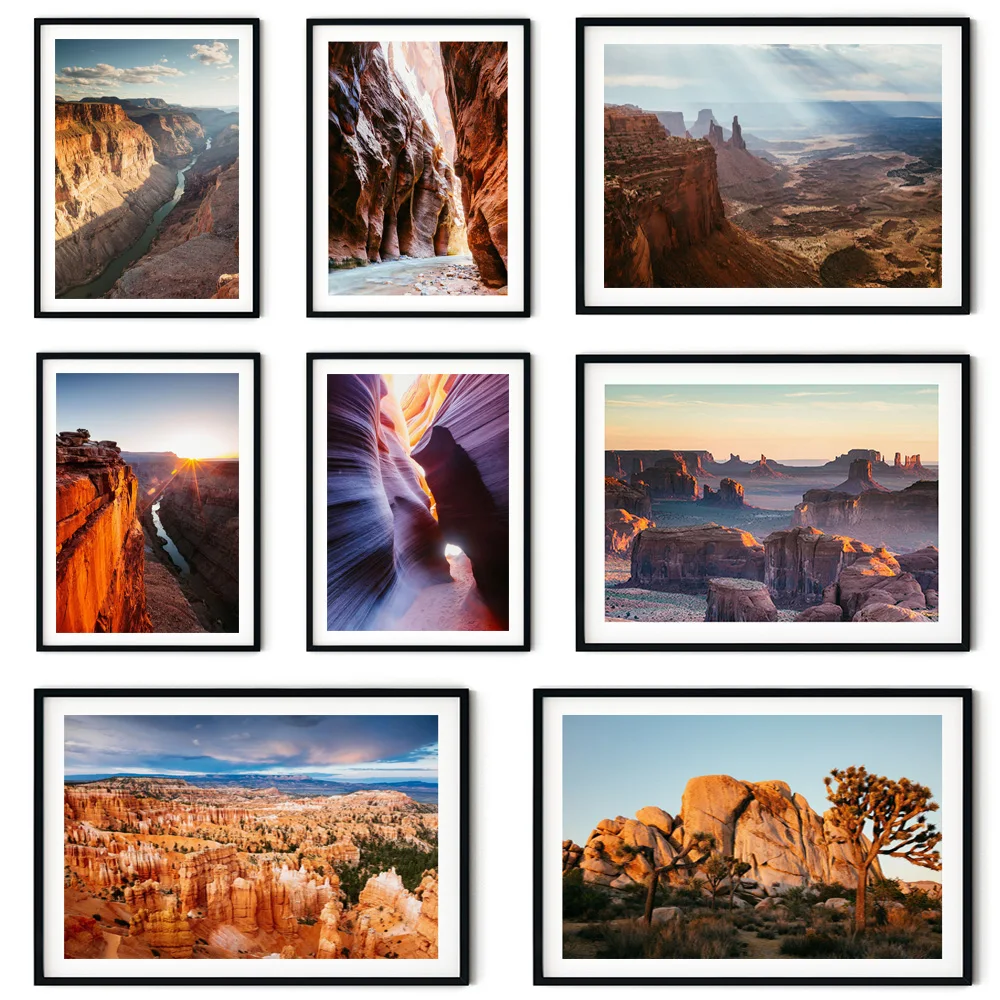 Юго-Западный пейзаж США национальный парк Каньон фотография постер холст