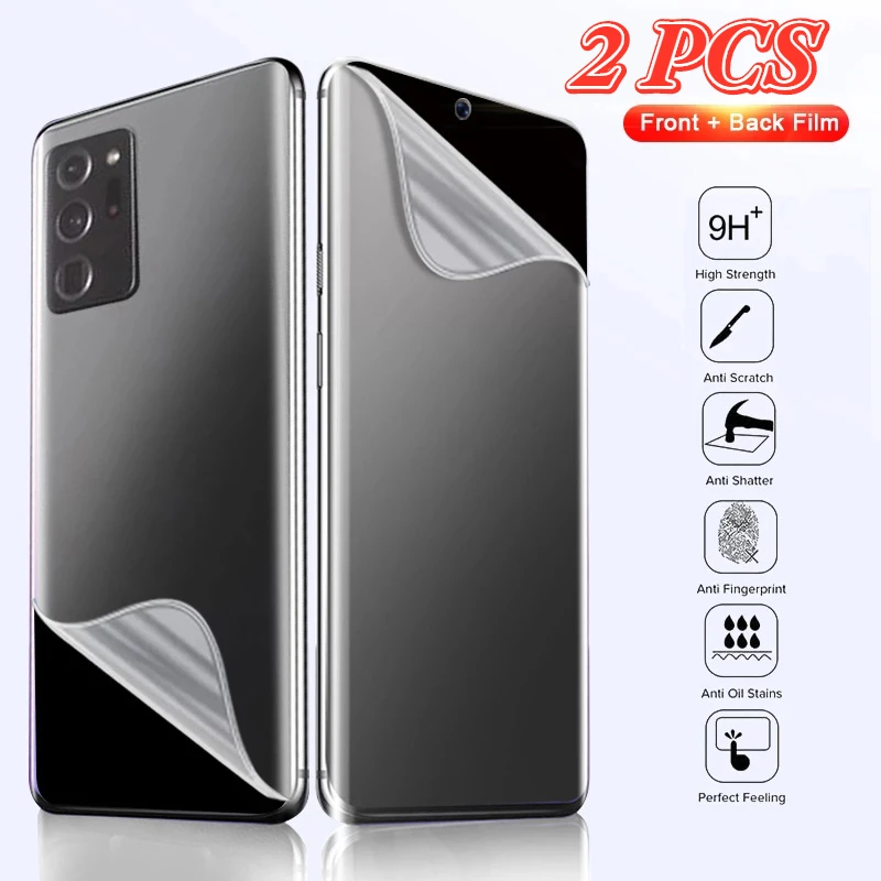 

2 Pcs For Samsung Galaxy S22 Screen Protector Hydraulic Front Film Carbon Fiber Back Membrane For Samsung S22 Plus/S22 Ultra