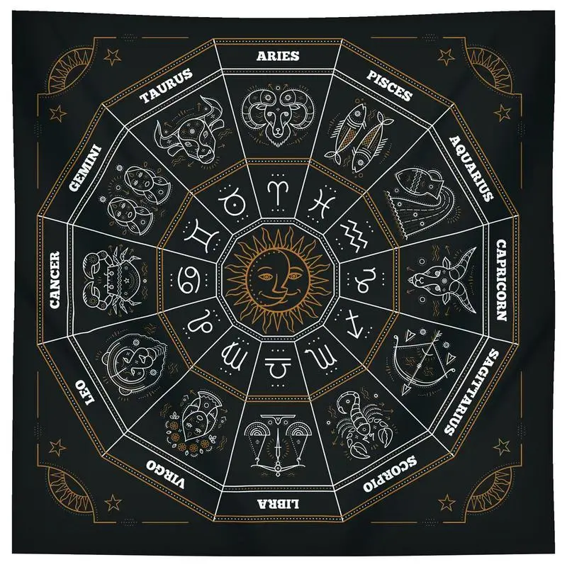 

Zodiac Wall Tapestry Aesthetic Wall Hanging Constellation Tapestries For Home Bedroom Living Room Decoration Astrology Tapestry