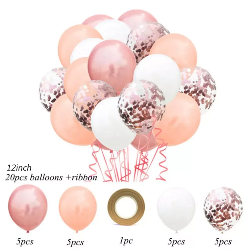 

New 21pcs 12inch Latex Confetti Mixed Balloons Happy Birthday Party Decorations Kids Adult Wedding Supplies Helium Gas For Baloo