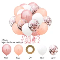 new 21pcs 12inch latex confetti mixed balloons happy birthday party decorations kids adult wedding supplies helium gas for baloo