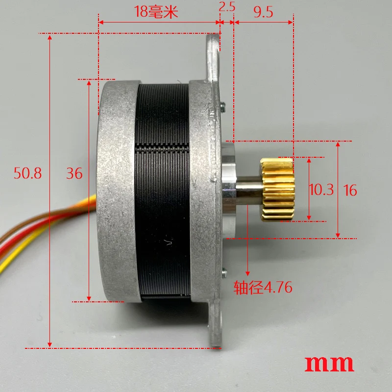 

Original Japan Shinano STH-36C1063 36mm Stepper Motor 2-phase 4-wire Stepping Motor Double Ball Bearing with Copper Gear