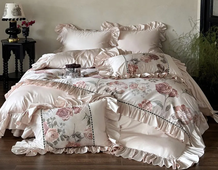 Элегантный комплект постельного белья fairyfair с цветами розы полноразмерный