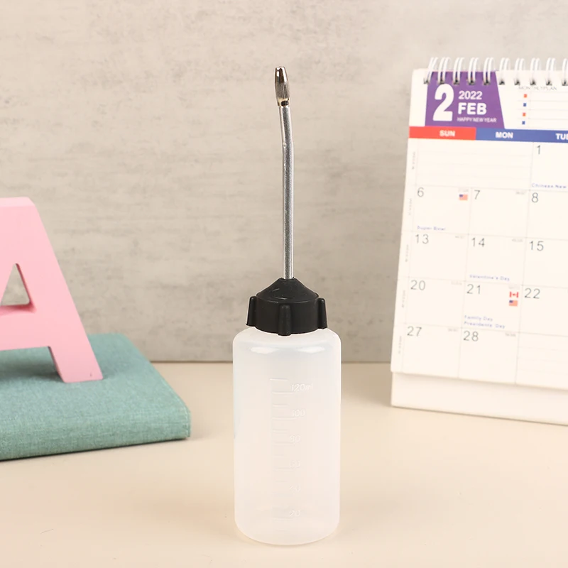 120 Мл Прозрачный Белый Пластиковый Баллон С Длинным Носом Для Швейных Машин