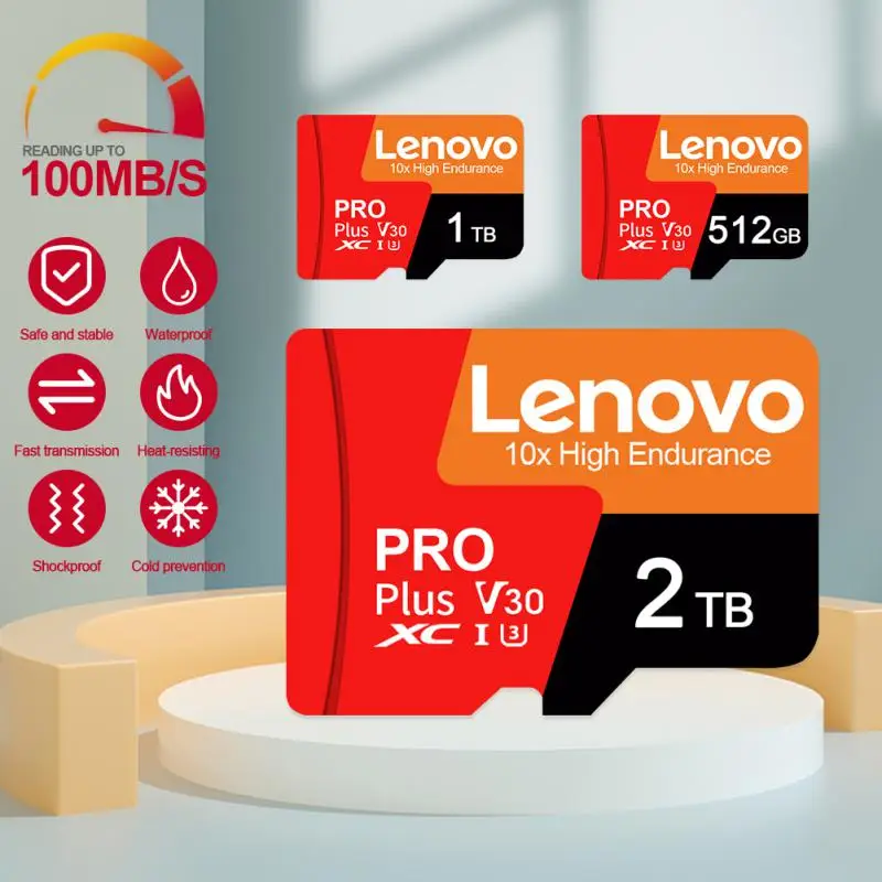 

Lenovo 1TB Micro tarjeta SD Memorie 128GB 256GB 512GB High Speed SD Memory Card Waterproof SD Card For Nintendo Switch Games