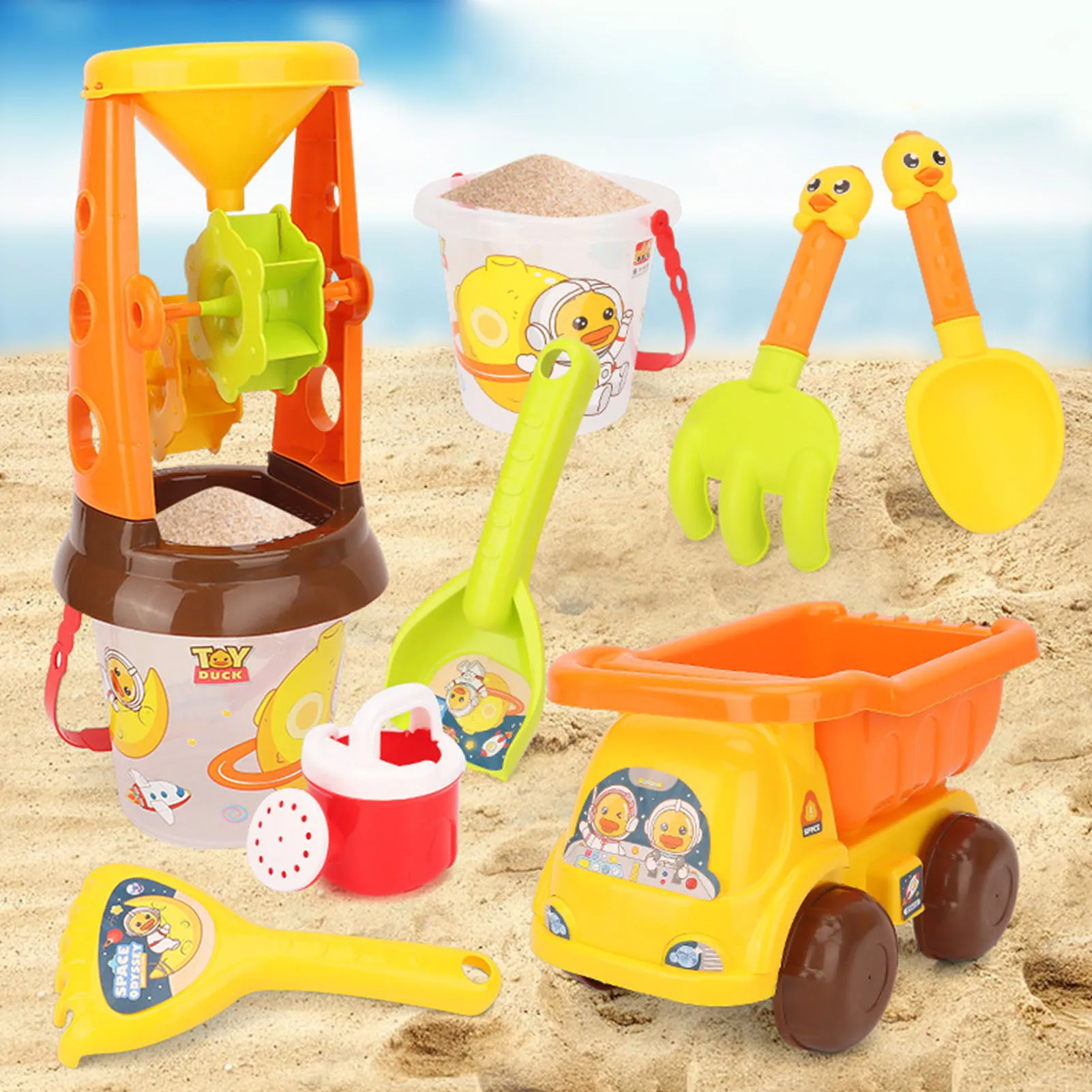 

Beach Toys Kids Beach Shovels Sand Table Bucket Tool Kit Children Summer Seaside Beach Play Water Toys Baby Sensory Development