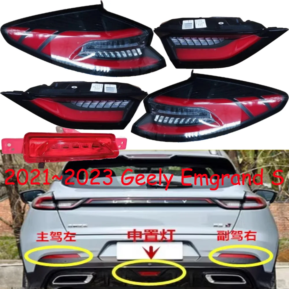 Фото 1 шт. задний фонарь для Geely Emgrand S, 2021-2023 г., автомобильные аксессуары, DRL, противотуманные фары, задний свет для Geely Emgrand S №1