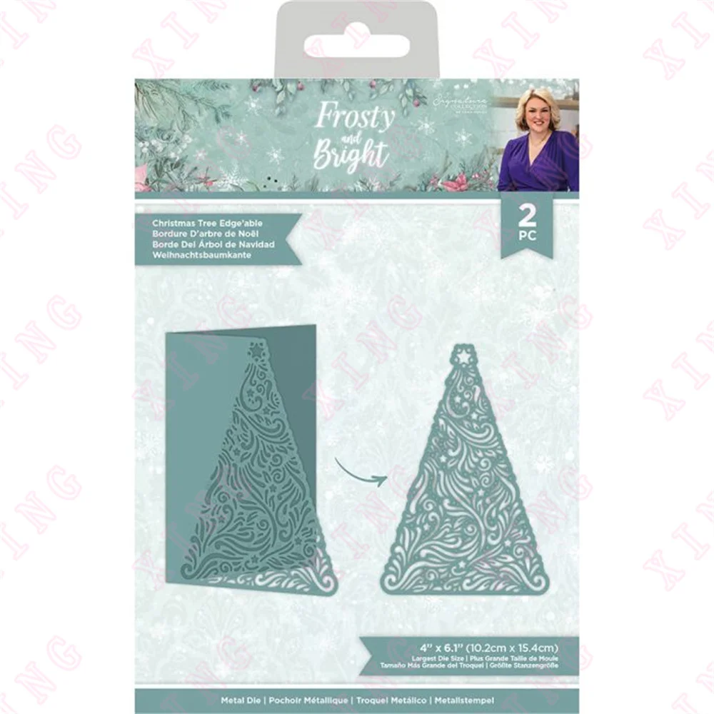 

Christmas Tree Edgeable Die Set Metal Cutting Dies Scrapbook Diary Decorate Embossing Template Diy Gift Card Handmade Craft Mold