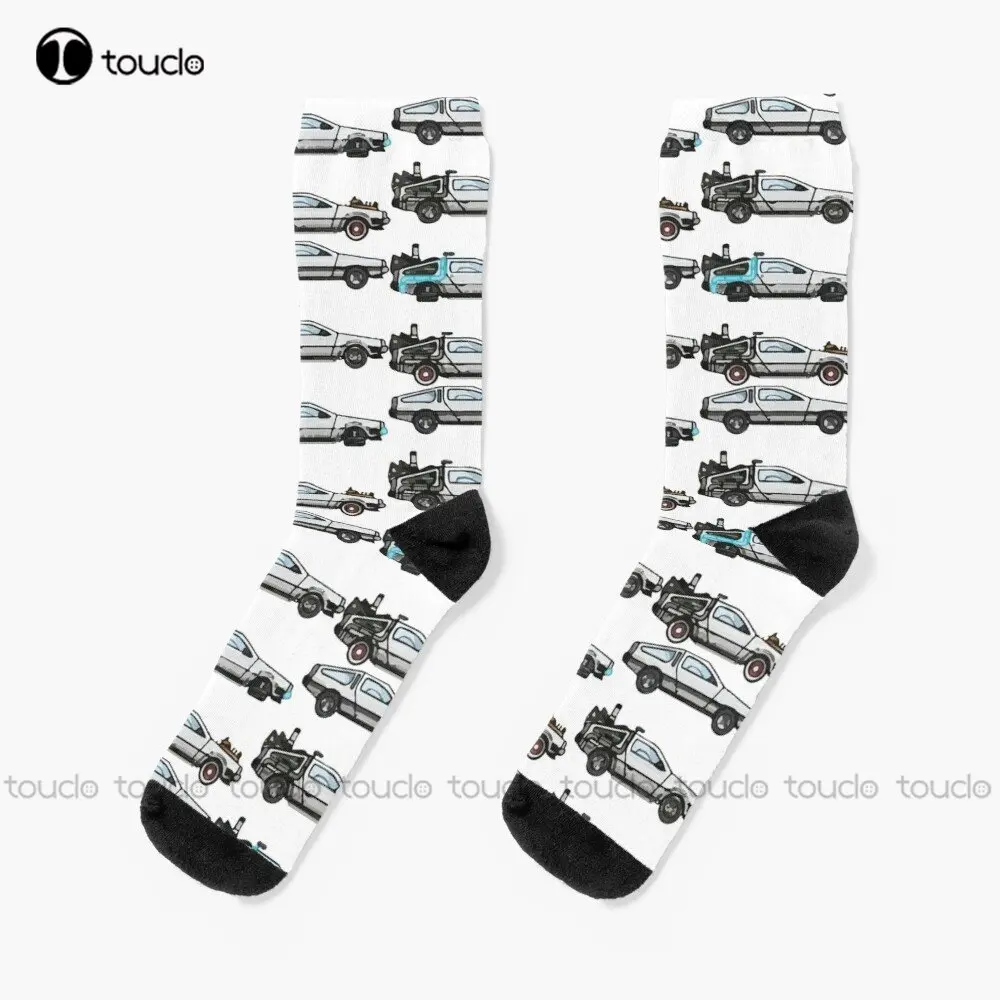 

Delorean 4 Motors Delorean Back To The Future Marty Mcfly Socks Sock 360° Digital Print Christmas Gift Street Skateboard Socks