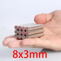 2050100pcs 8x3mm strong rare earth magnet diameter 8x3mm small round magnetic 8mmx3mm permanent neodymium ndfeb magnets 83mm