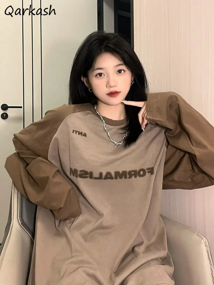 

Женская одежда с принтом, осенняя одежда с длинным рукавом, одежда для колледжа Y2k, Корейская одежда