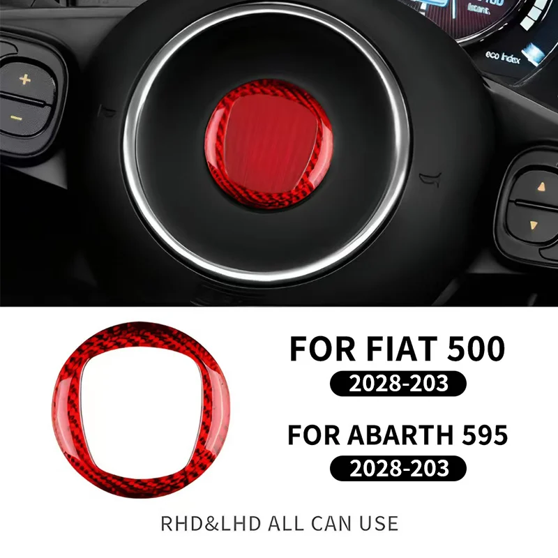 Наклейка из твердого углеродного волокна Real Dly для Fiat 500 Abarth 595 695 2009 2010 2011 2012-2022 2023