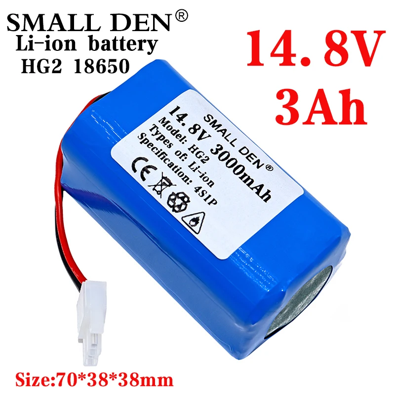 

14.8 V 3000Mah 4S1P 18650 Lithium Accu HG2 16.8V 3Ah Voor Robot Stofzuiger Oplaadbare Batterij Ingebouwde Bms