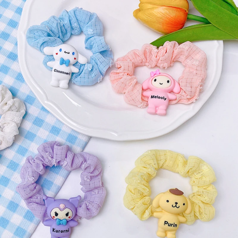 

Sanrio Cute Cat Cartoon Melody Hair Circle Accessories Cinnamoroll Head Rope Kawaii Animation Gift Birthday Surprise