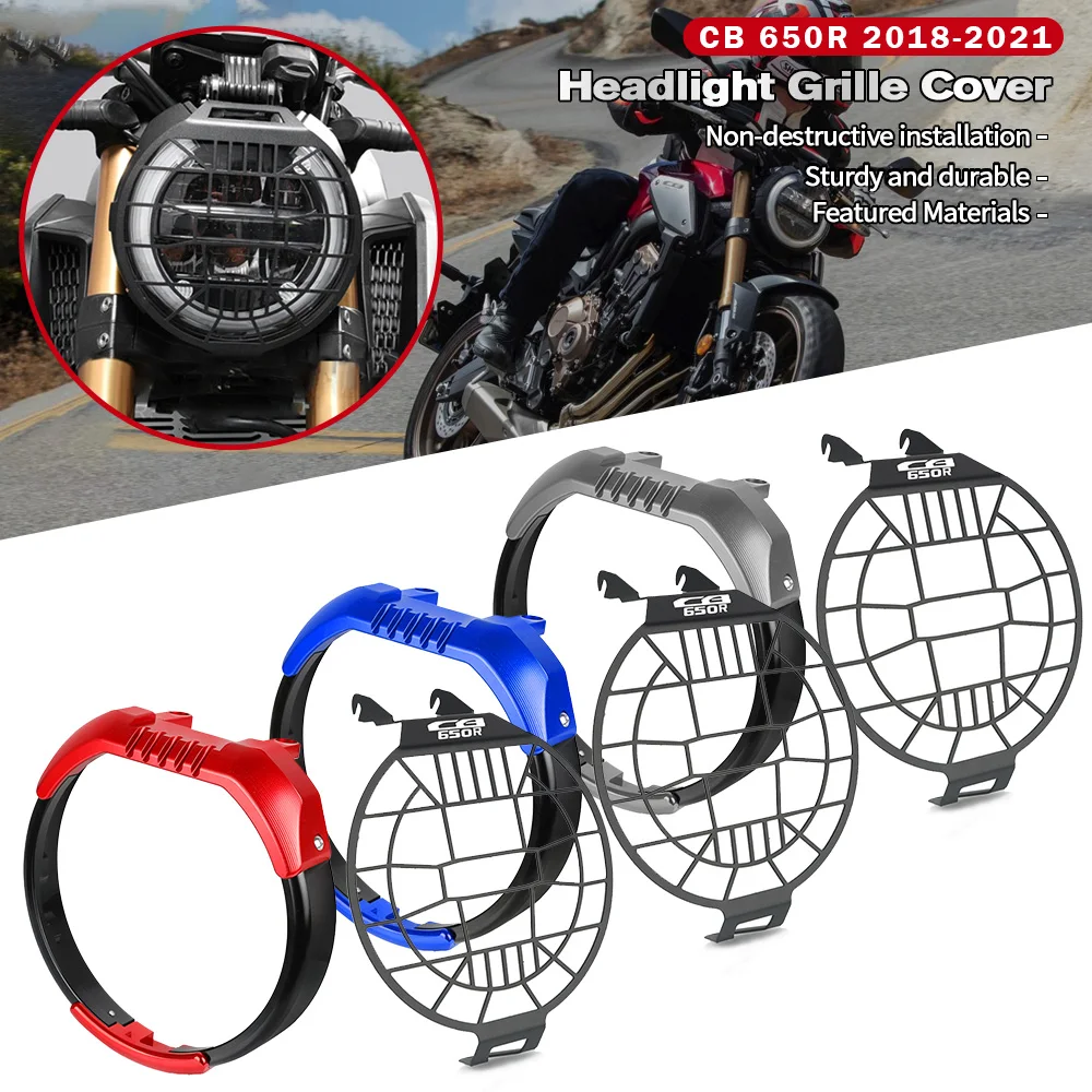 

FOR HONDA CB650R CB 650 R CB 650R 2018 2019-2021 Motorcycle Stainless Headlight Guard Protector Grille Grill Cover Lamp Cover