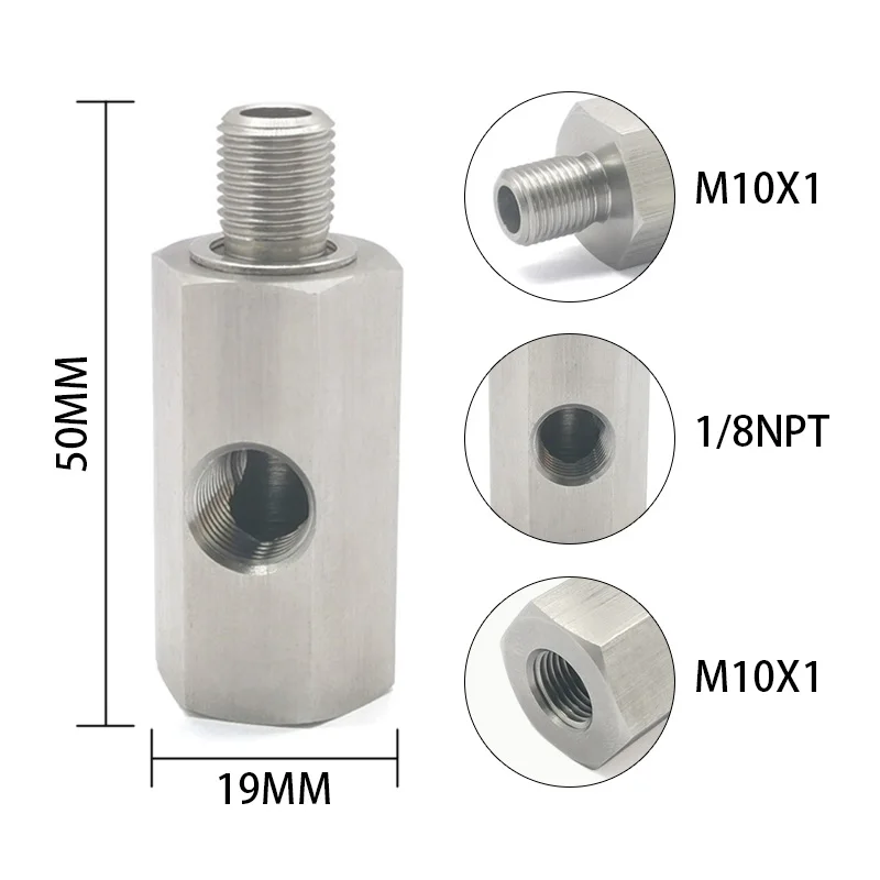 

Автомобильный датчик давления топлива, тройник, адаптер подачи, Т-образный штуцер, штекер, гнездо M10X1 с боковым отверстием 1/8NPT