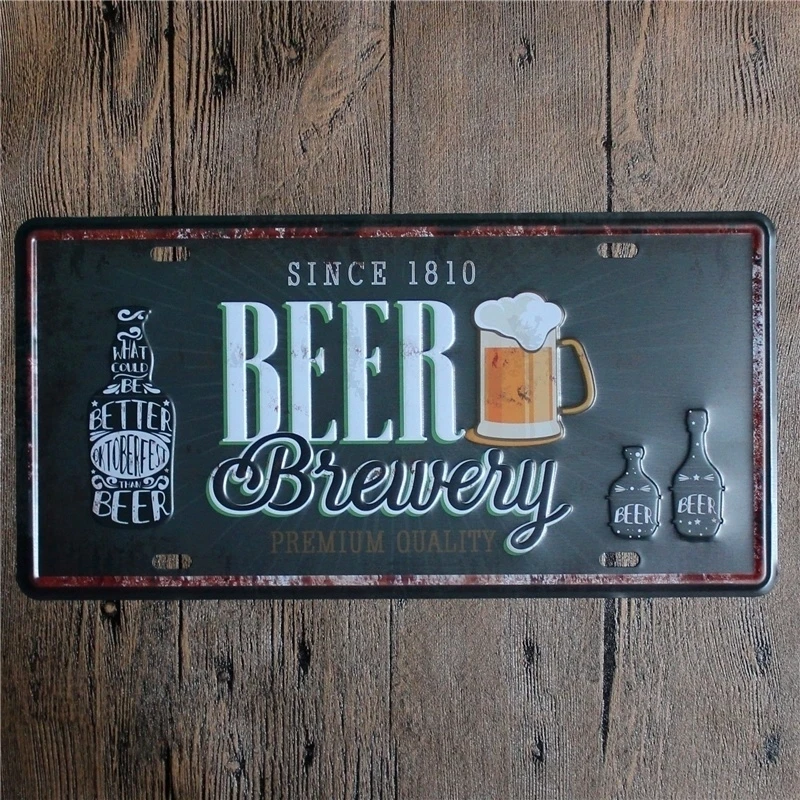 

beer brewery metal Tin Sign 15 *30 cm sticker Decor Bar Pub Home Vintage Retro Poster comic sticker plate plaque