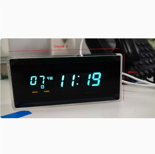 

Настольные часы VFD, вакуумные часы с флуоресцентным экраном, часы VFD, часы WIFI, поддерживает время экономии дневного света