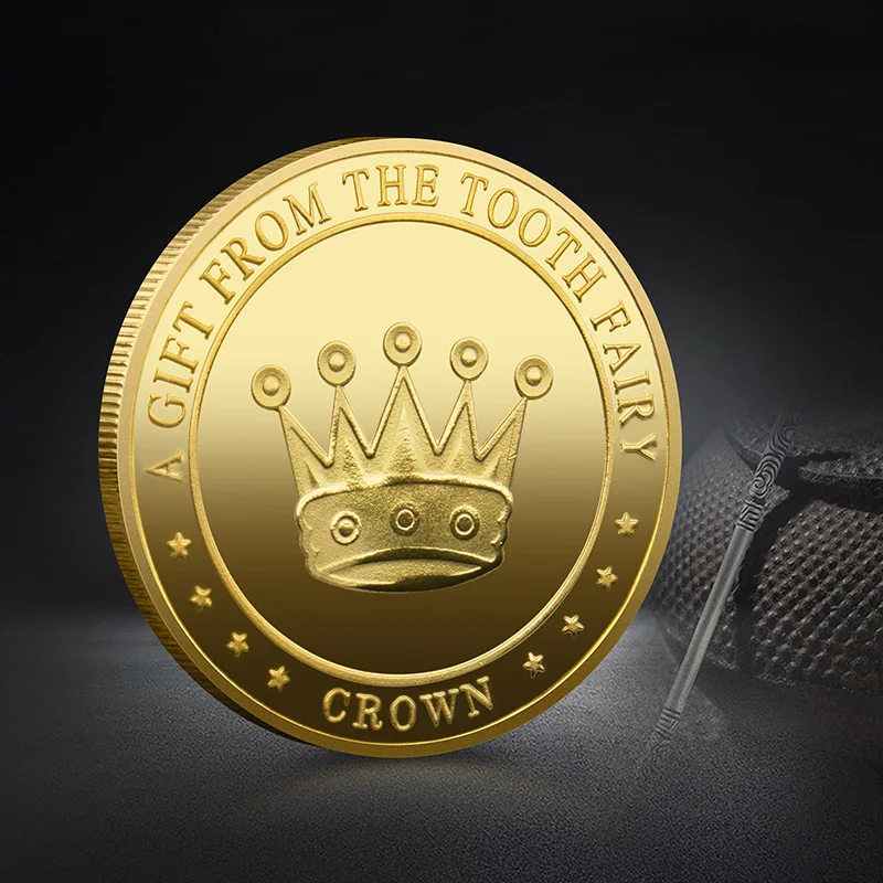 

Коллекционная золотистая монета «мерцающие зубы»