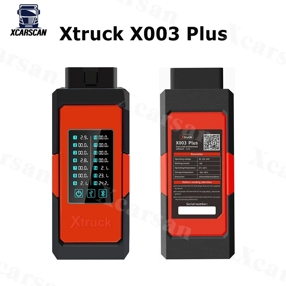 Фото Сверхмощный грузовик Xtruck X003 Plus Поддержка многобрендового оборудования для чтения и мигания данных с кодом неисправности Диагностический инструмент Версия для ПК №4