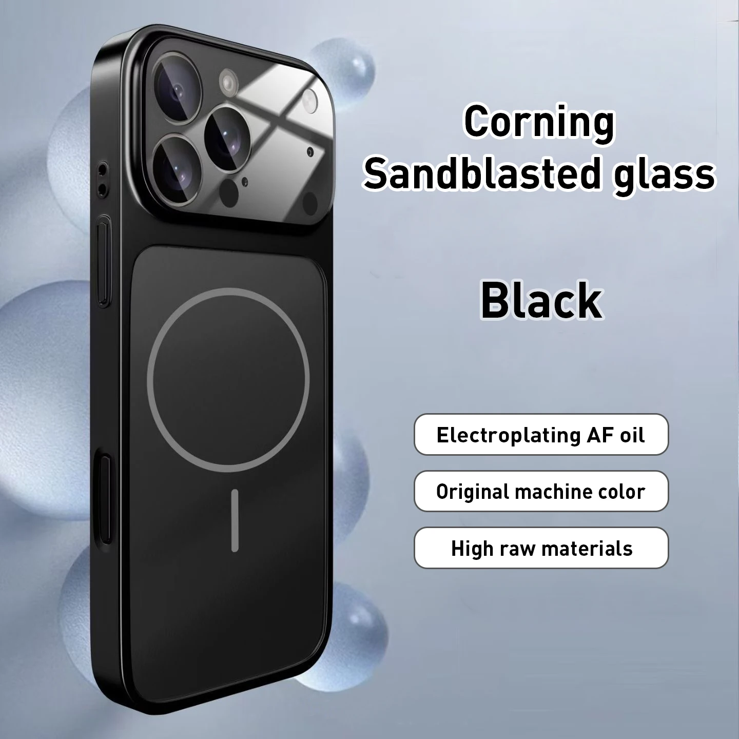 Фото Оригинальный матовый чехол Glass Nano для iPhone 17 16 15 14 13 Pro Max 17Air, магнитный, для беспроводной зарядки Magsafe, защитный чехол-футляр №3
