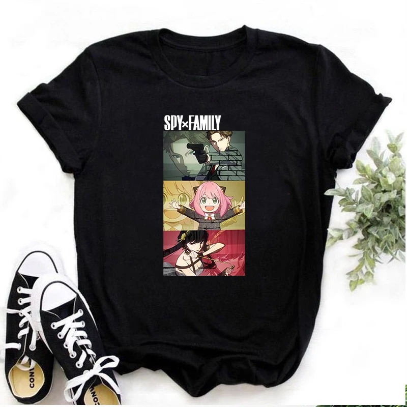 

Japanese Anime Spy X Family T Shirt Men Cartoon Anya T-shirt Unisex Manga Tshirt Funny Harajuku Short Sleeve Clothes Male