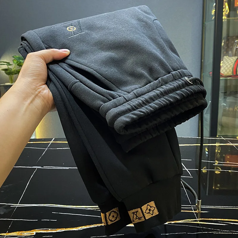 Легкие роскошные спортивные штаны мужские осенние 2024 новые повседневные