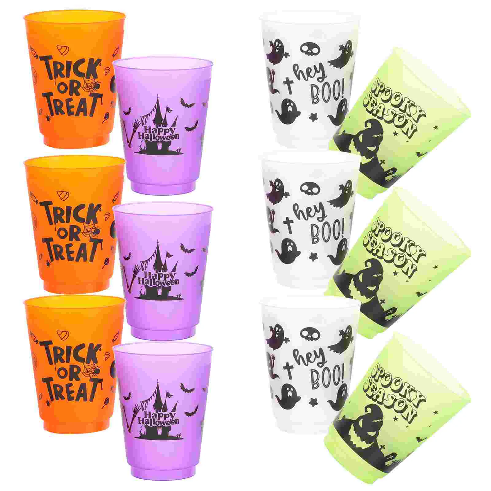 

20pcs Halloween Plastic Cups Party Drinking Cups Reusable Water Cup Decoration Party Cup