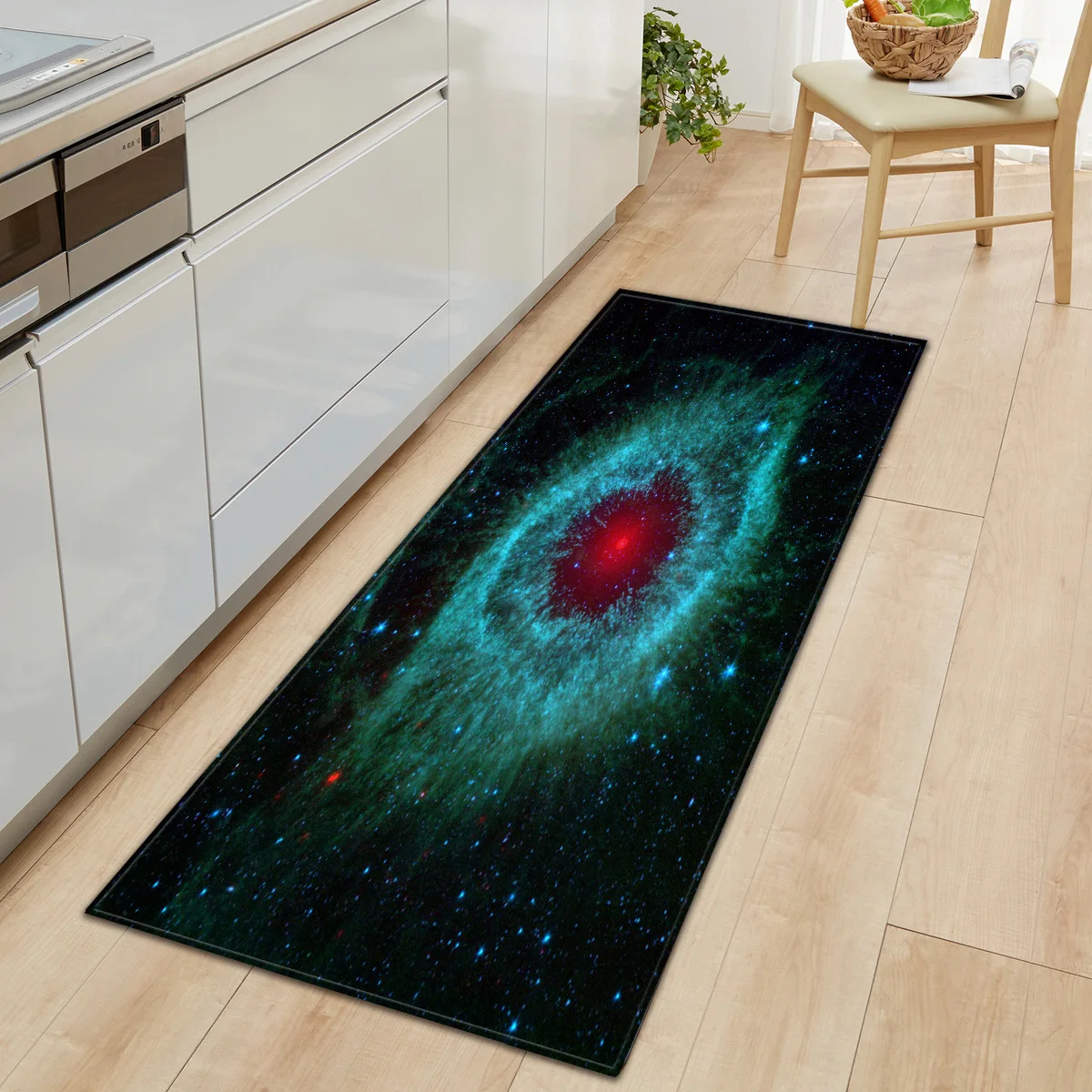Universe Starry Sea Galaxy Cloud Pattern Printed Rectangular Felt Rug Bedroom Rug All Kitchen and Home Decorations Floor Mats