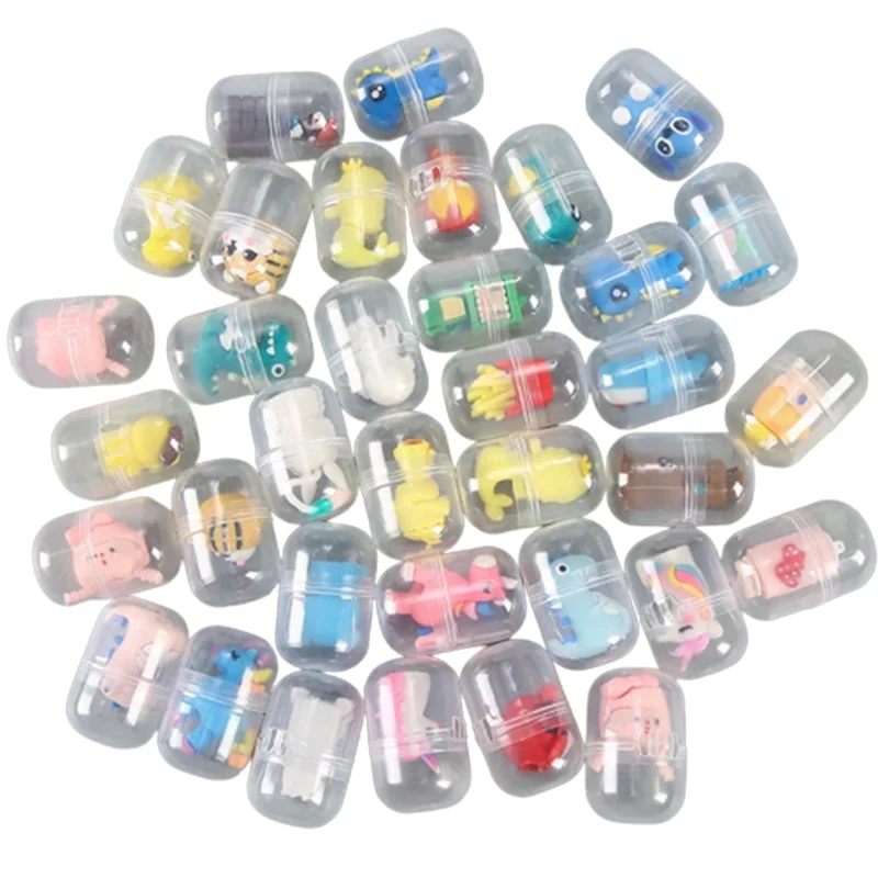 

8Pcs Transparent Ball Capsule Toys Cartoon Mixed Round Ball Surprised Small Gift Wedding Birthday Party Favors Guests Kids Toys