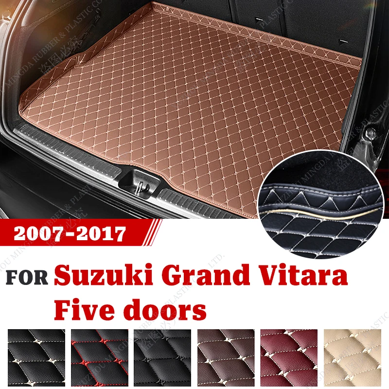 

Коврик для багажника автомобиля для SUZUKI Grand Vitara четыре двери 2007 2008 2009 2010-2011 Высокая боковая Водонепроницаемая Задняя накладка для груза коврик