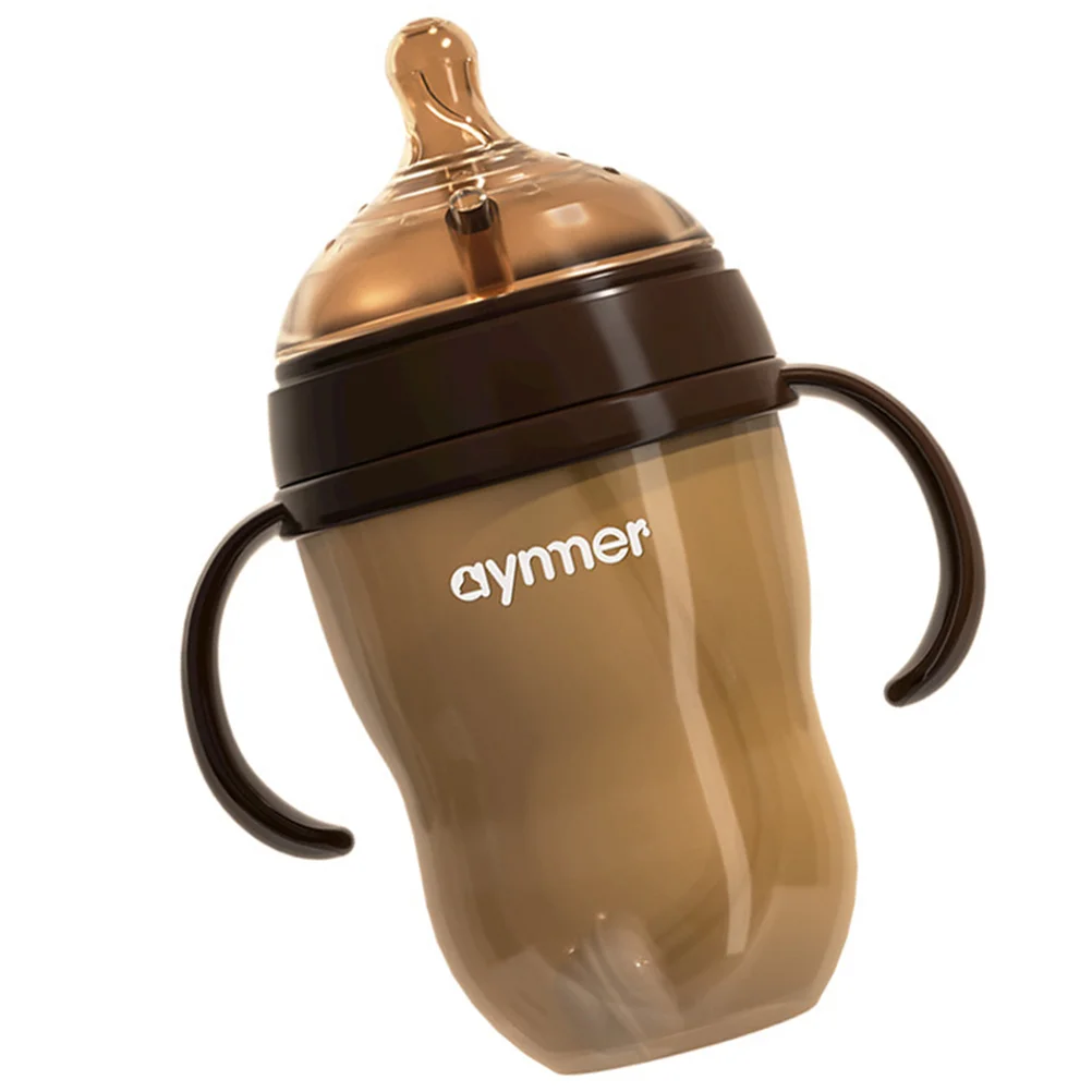 

1pc Baby Silicone Feeding Bottle Double Handle Nursing Bottle Water Bottle