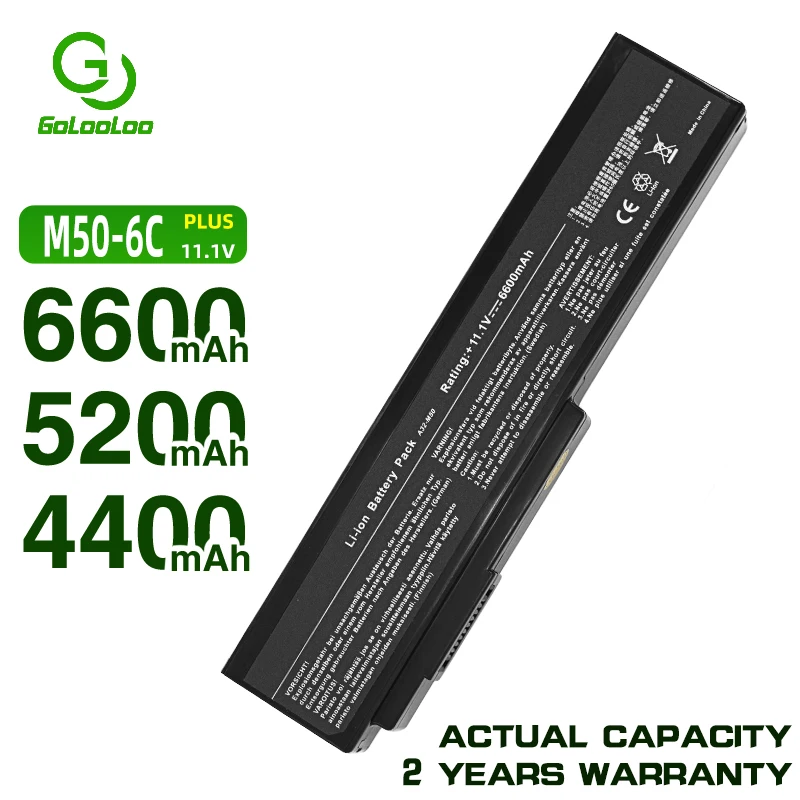 

Golooloo A32-N61 A32-X64 A32-M50 A33-M50 Laptop Battery for N53 N53S N53V N53J N43 N43J N43JF N43JM G50 M50 M60 N61 X55 X57 X64