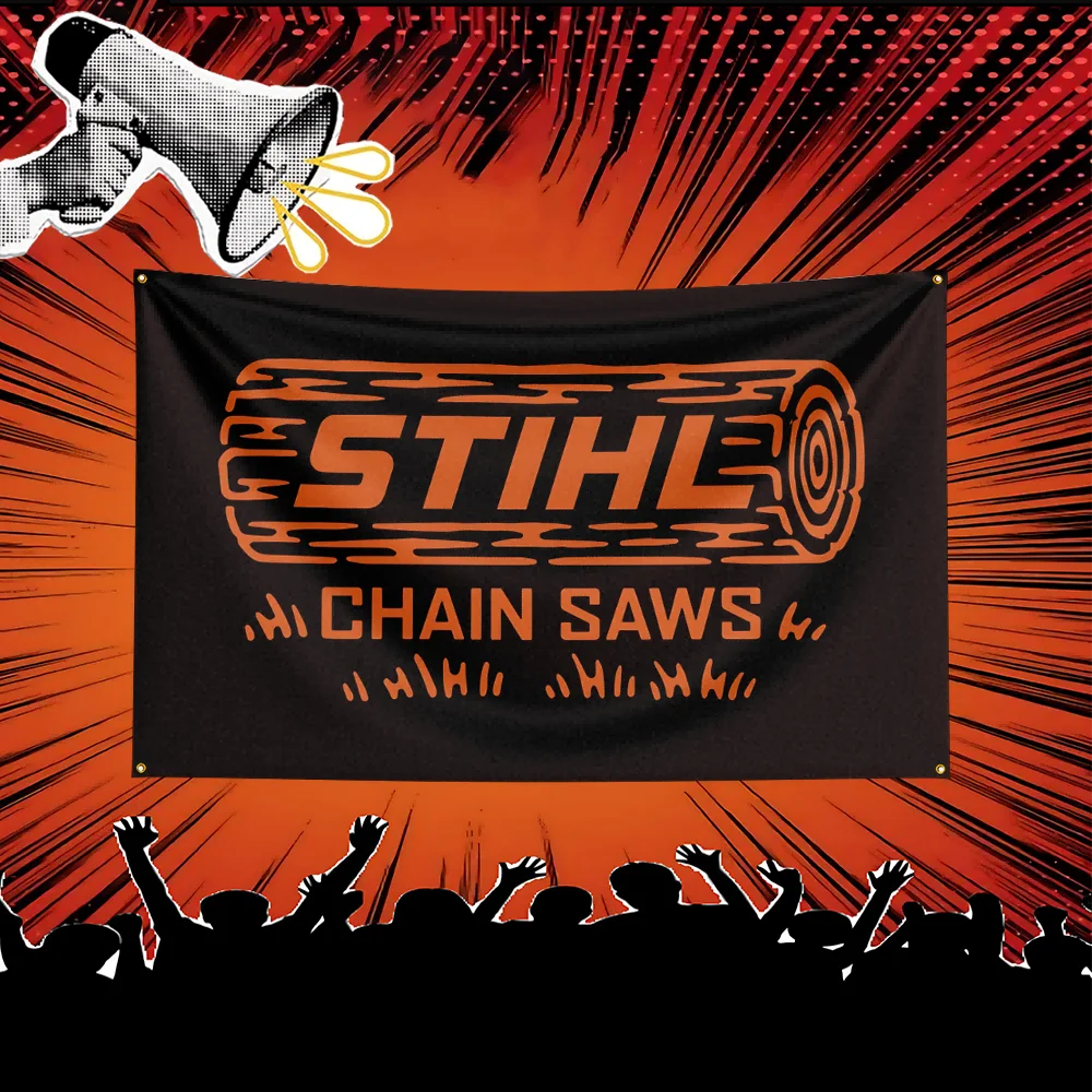 Фото Флаг Stihl 3x5 футов, полиэстеровый баннер для декора стен гаража, мастерской, подарок механику №3