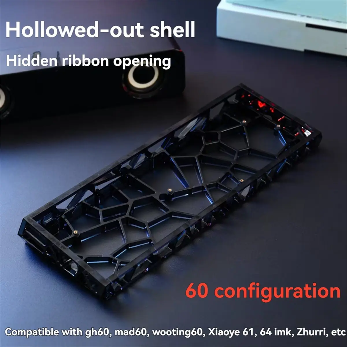 Фото НОВИНКА! Полый корпус для механической клавиатуры GH60 Hole PC (для Mad60/AULA Win60/Wooting60), аксессуары для самостоятельной сборки, модель B №5