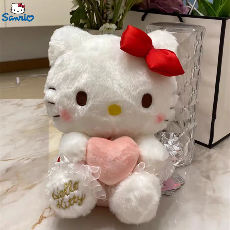 

Genuine Sanrio Hello Kitty Kawaii Plush Toys Cupid Heart Stuffed Animals & Plush Cute Doll Pillow Filling Kid Xmas Birthday Gift