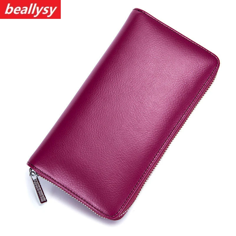 

Women Passport Document Wallet Men Genuine Leather RFID Passport Cover Case Large Capacity 36 Credit Card Holder Coin Purse