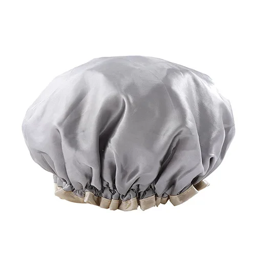 Plain Double Shower Cap Waterproof 