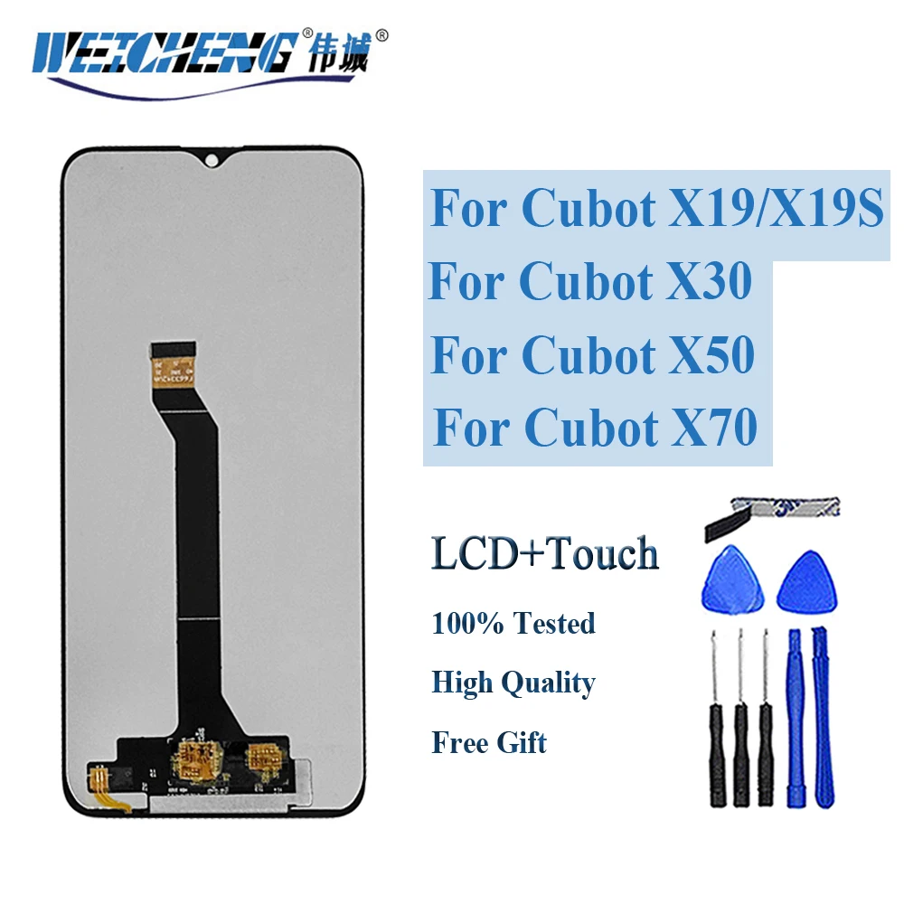 Фото 100% тест для Cubot X30 X50 ЖК-дисплей + преобразователь сенсорного экрана в сборе для Cubot X70 X19 X19S, запасные части №1