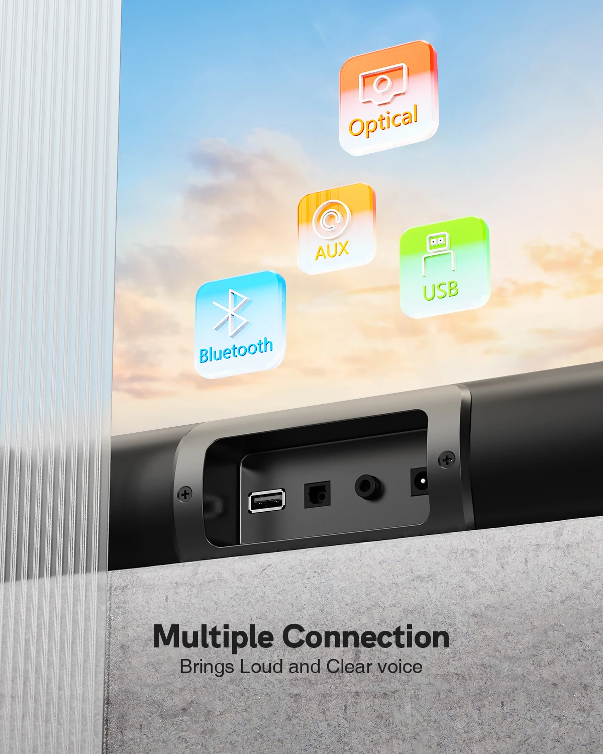 Проводная Bluetooth-звуковая панель ULTIMEA для телевизора 50 Вт встроенная цифровая 3D