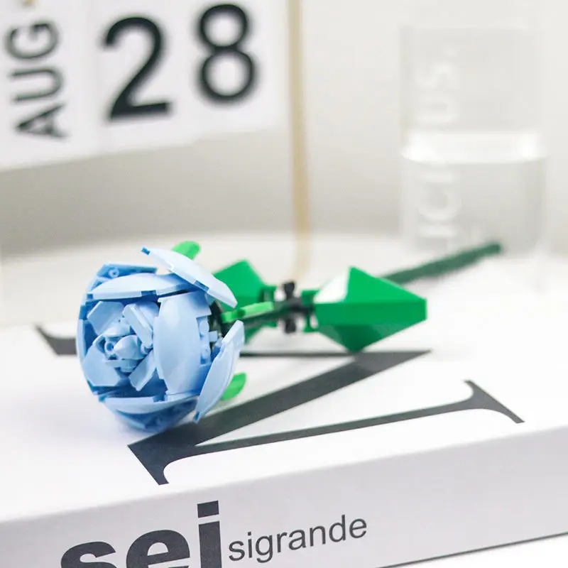 

6 шт., Детский конструктор «букет розы»