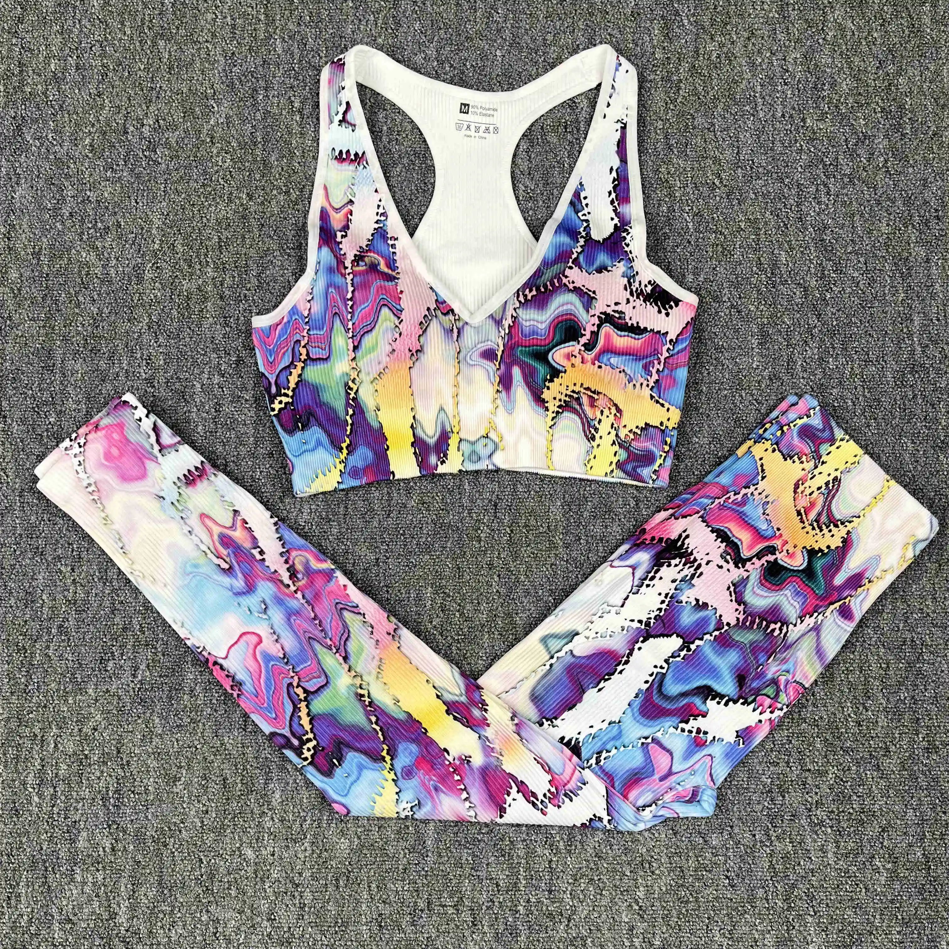 Seamless Women Yoga Set Workout Sportswear Gym Clothing Fitness Sport Bra High Waist Leggings Sports Suits 2 piece set women