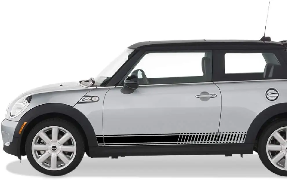 

Bubbles Designs 2X Decal Sticker Vinyl Side Racing Stripes Compatible with Mini Cooper S Hatch Hardtop R50/53 R56 F55/56
