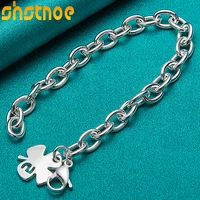 925 sterling silver clover leaves lucky number 5 chain bracelet for women party engagement wedding fashion charm jewelry