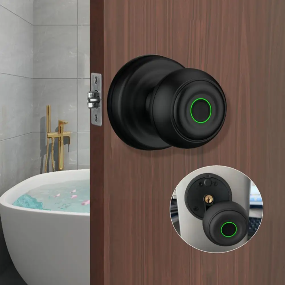 

Fingerprint Door Lock For Tuya Bluetooth Less Entry Door Knob App Control Biometric Fingerprint Mechanical Unl R8v6