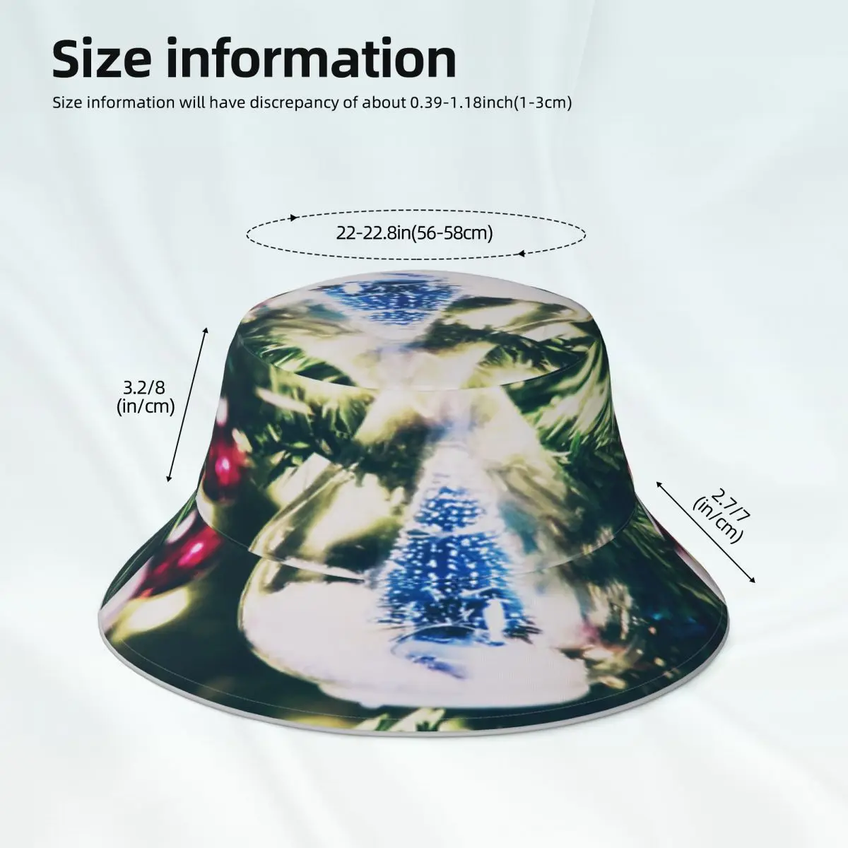 Винтажный дизайн рождественской елки Светоотражающая панама