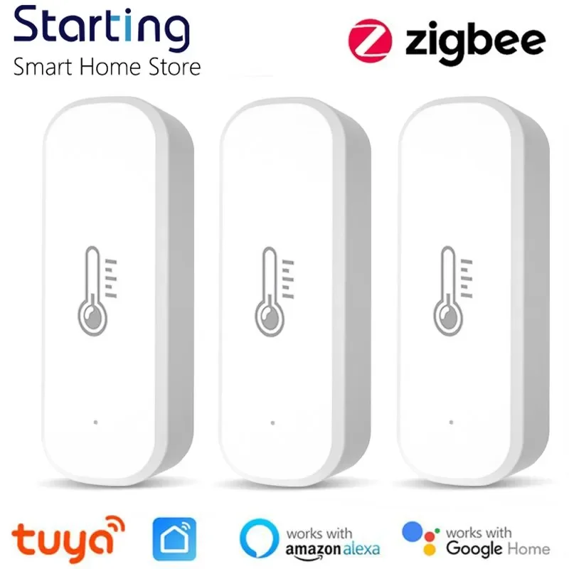 Умный датчик температуры и влажности Tuya WIFI/ZigBee с питанием от батареи ZigBee