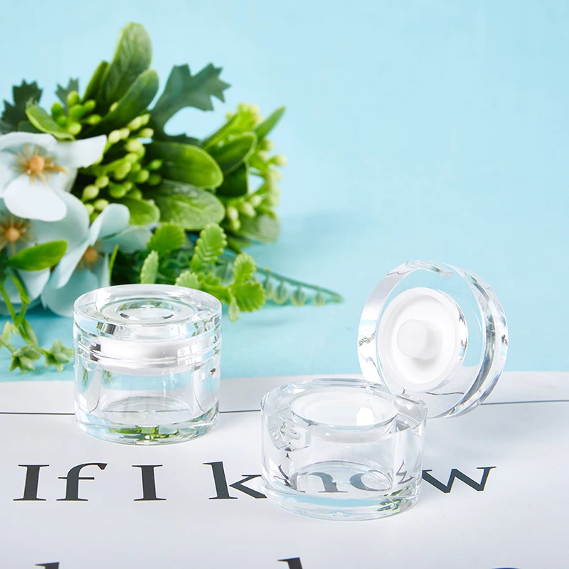 

1PC 5ml Empty Eyeshadow Case Transparent Plastic Round Empty Eyeshadow Pans Makeup Pigment Palette Powder Storage Case Розлив